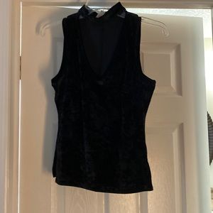 Crushed velvet tank top, black, Candies size medium